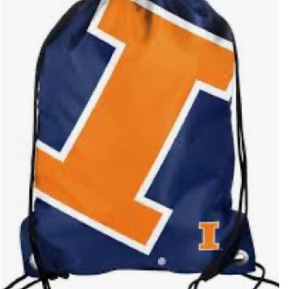 University of Illinois Fighting Illini Drawstring Backpack New with Tags